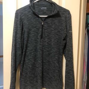 Columbia heathered grey half zip pullover